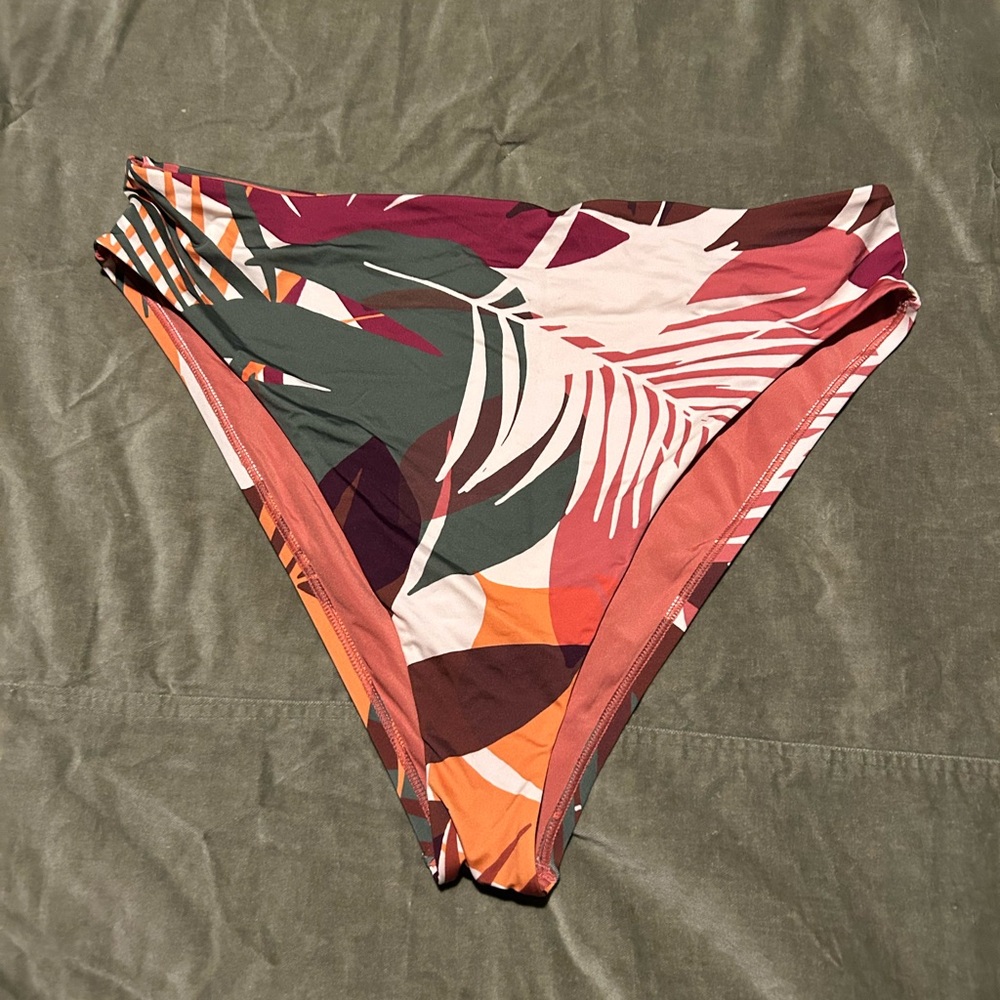 #88 Vitamin A Multicolor Leaf Print Bikini Bottom